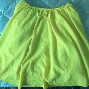 Bright yellow off the shoulder top